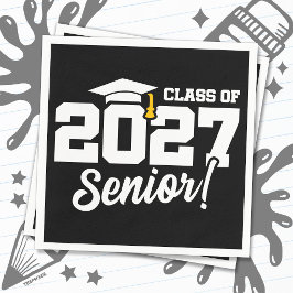2027年学校プライド卒業クラス シニア スタンダードカクテルナプキン