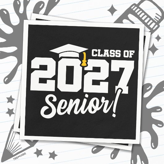 2027年学校プライド卒業クラス シニア スタンダードカクテルナプキン