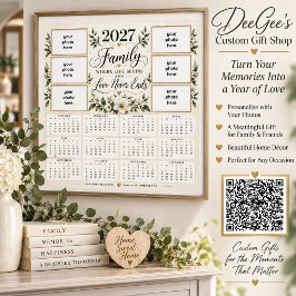 2027年家族写真カレンダー ポスター