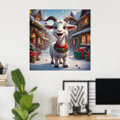 🐐2027年干支のやぎのクリスマスギフト🎄 ポスター (ホームオフィス)