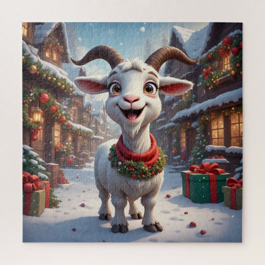 🐐2027年干支のヤギのクリスマスギフト🎄 ジグソーパズル (縦)