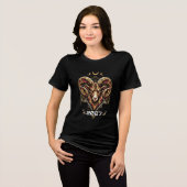 2027年干支 午未火羊 Tシャツ (正面全面)
