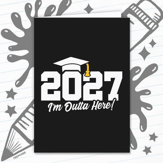 2027年度卒業式の面白い名言 卒業生クラス カード