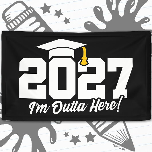 2027年度卒業式の面白い名言 卒業生クラス 横断幕