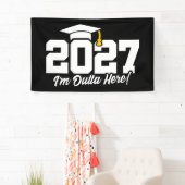 2027年度卒業式の面白い名言 卒業生クラス 横断幕 (インサイチュ)