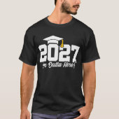 2027年度卒業式の面白い名言 卒業生 Tシャツ (正面)