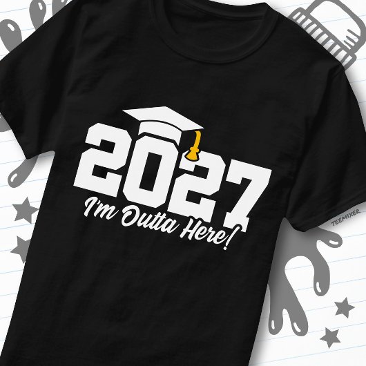 2027年度卒業式の面白い名言 卒業生 Tシャツ