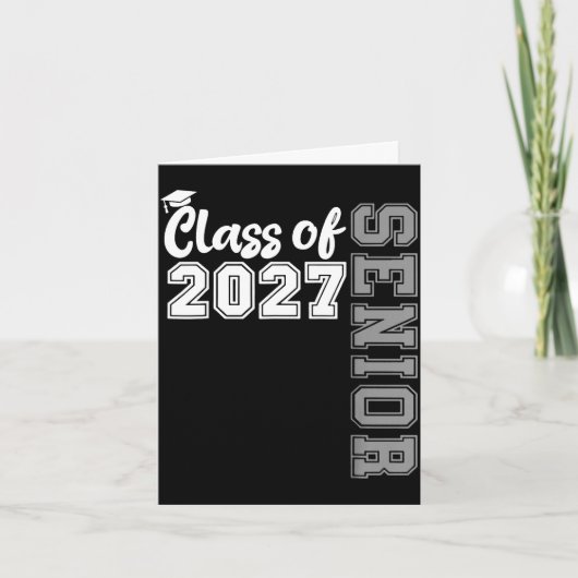 2027年度卒業生 2027年上級生 新学期 卒業式 カード (正面)