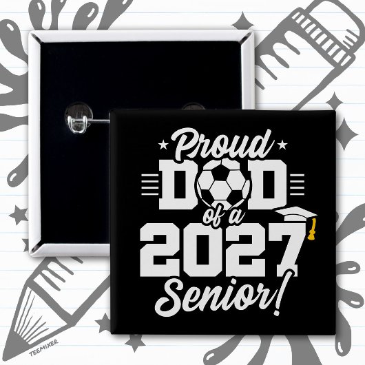 2027年度 卒業生 サッカー プラウドパパ 缶バッジ