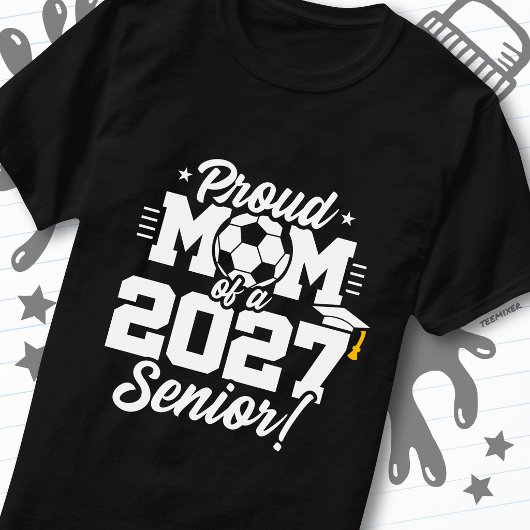 2027年度 卒業生 サッカー 自慢のママ Tシャツ