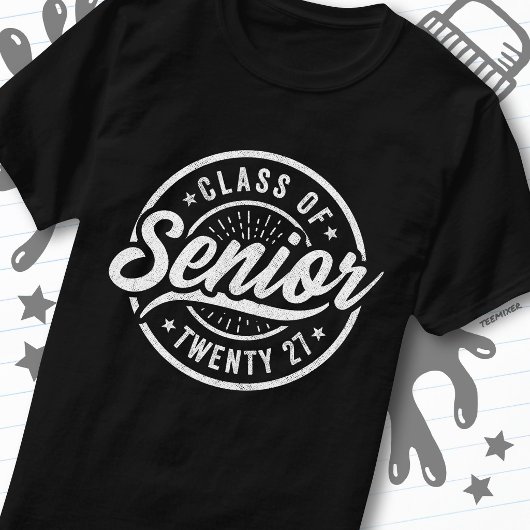2027年度 卒業記念 レトロ ヴィンテージ シニアクラス Tシャツ