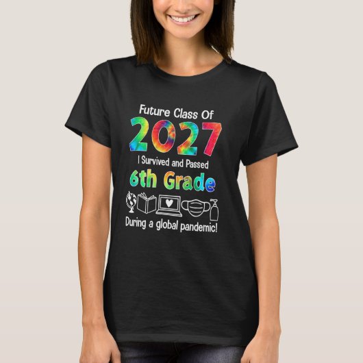 2027年後期課程生き延び第6期合格 Tシャツ (正面)