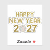2027年新年あけましておめでとうございます シール (シート)