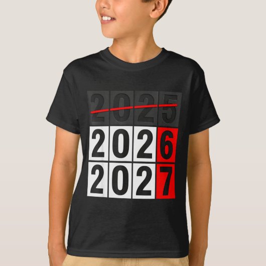 2027年新年あけましておめでとう 2026年カウントダウン 67 ミーム 6 S Tシャツ (正面)