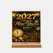 2027年新年おめでとう | 高級ゴールド花火