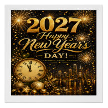 2027年新年おめでとう | 高級ゴールド花火