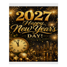 2027年新年おめでとう | 高級ゴールド花火