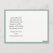2027年新年のための棒人間ユーモア ポストカード (裏面)
