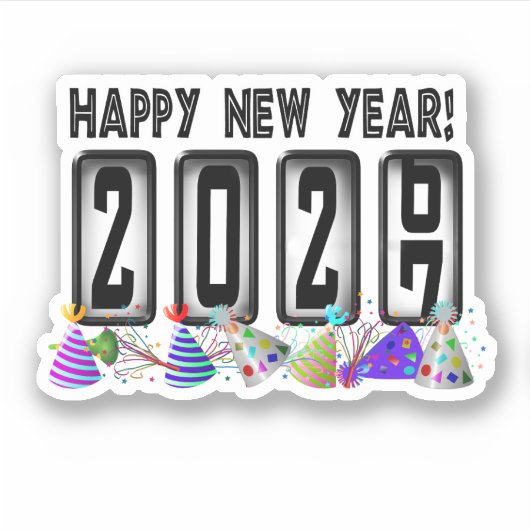 2027年新年オドメーター シール (正面)