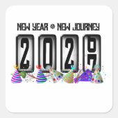 2027年新年オドメーター スクエアシール (正面)