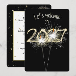 2027年新年パーティースパークラー 招待状