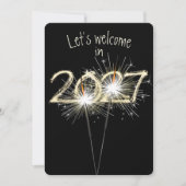 2027年新年パーティースパークラー 招待状 (正面)