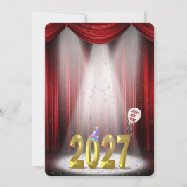 2027年新年パーティースポットライト 招待状