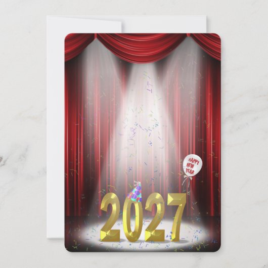 2027年新年パーティースポットライト 招待状 (正面)