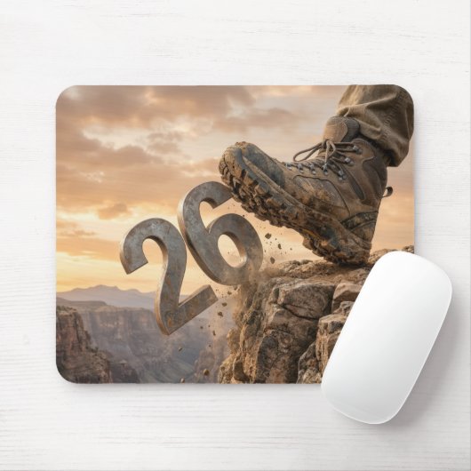 2027年新年初登山靴 マウスパッド (マウス)