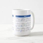 2027年月カレンダー 両面 コーヒーマグカップ (正面右)