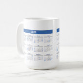 2027年月カレンダー 両面 コーヒーマグカップ (正面左)
