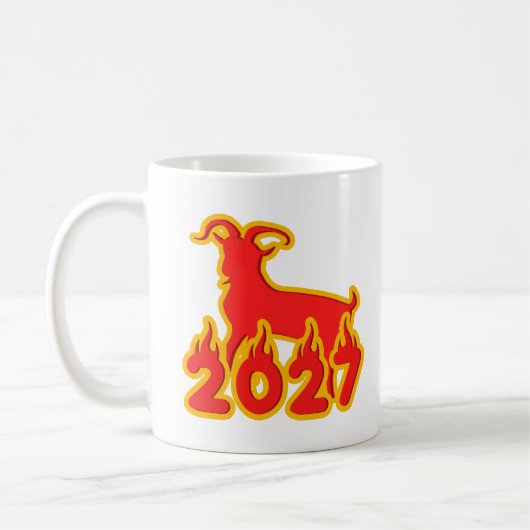 2027年未の年 コーヒーマグカップ (左)
