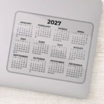 2027年横型カレンダーがデザインされたラップトップ