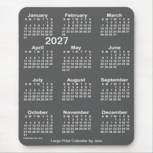 2027年炭大プリントカレンダー(Janz) マウスパッド