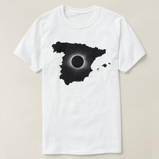 2027年皆既日食 スペイン カントリーTシャツ Tシャツ (デザイン正面)