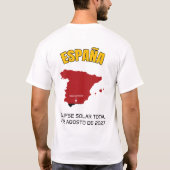 2027年皆既日食 スペイン カントリーTシャツ Tシャツ (裏面)