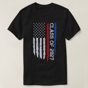 2027年米国上級旗の卒業式クラス Tシャツ