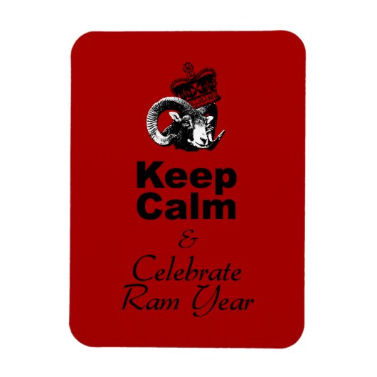 2027年羊年を祝おう Keep Calm マグネット (縦)