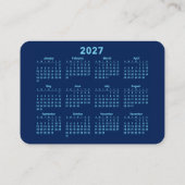 2027年羊年カレンダー 名刺 (裏面)