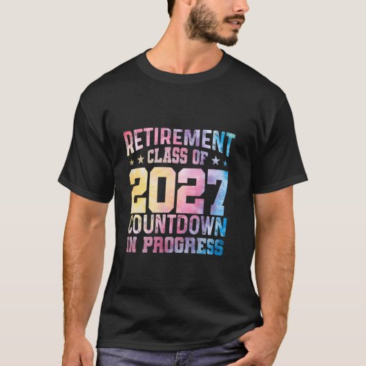 2027年退職クラス カウントダウン進行中 Tシャツ (正面)