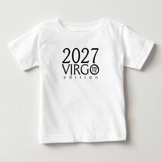 2027年 おとめ座 シンボル付き ベビーTシャツ (正面)