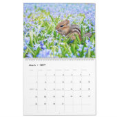2027年 かわいい シマリス 動物 カレンダー 202X 野生生物 (3月 2027)