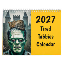 2027年 ねむいトラ猫 カレンダー