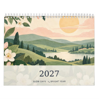 2027年 ゆったりとした日々 明るい年 風景カレンダー カレンダー