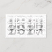 2027年 ウォレットサイズ カレンダー 名刺 (正面)