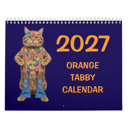 2027年 オレンジタビー猫 カレンダー (カバー)