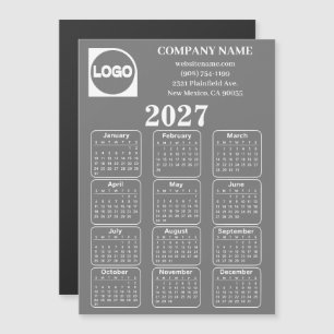 2027年 カスタム会社名 ロゴ入りカレンダーマグネット