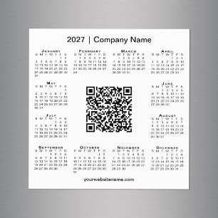 2027年 カスタム ビジネス QRコード ホワイト マグネット