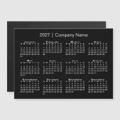 2027年 カレンダー 会社名 ブラックマグネット (正面/裏面)