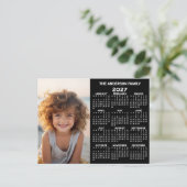 2027年 カレンダー - 写真入り 通年表示 モダン ポストカード (スタンド正面)